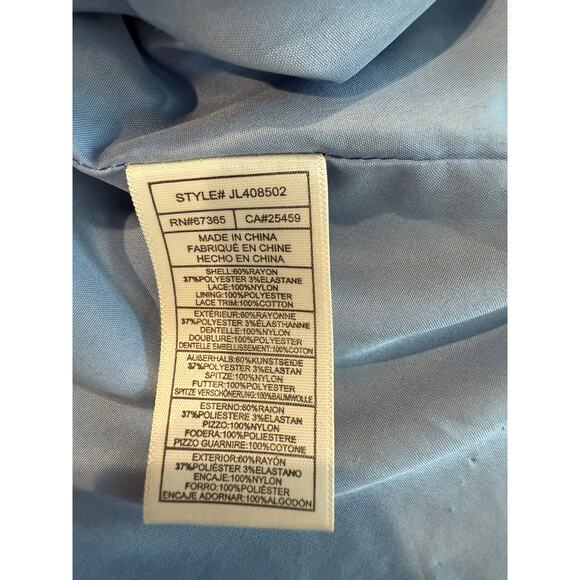 Betsey Johnson Blue Textured Cotton Dress M | Cottagecore Puff Sleeve Boho - Picture 5 of 10